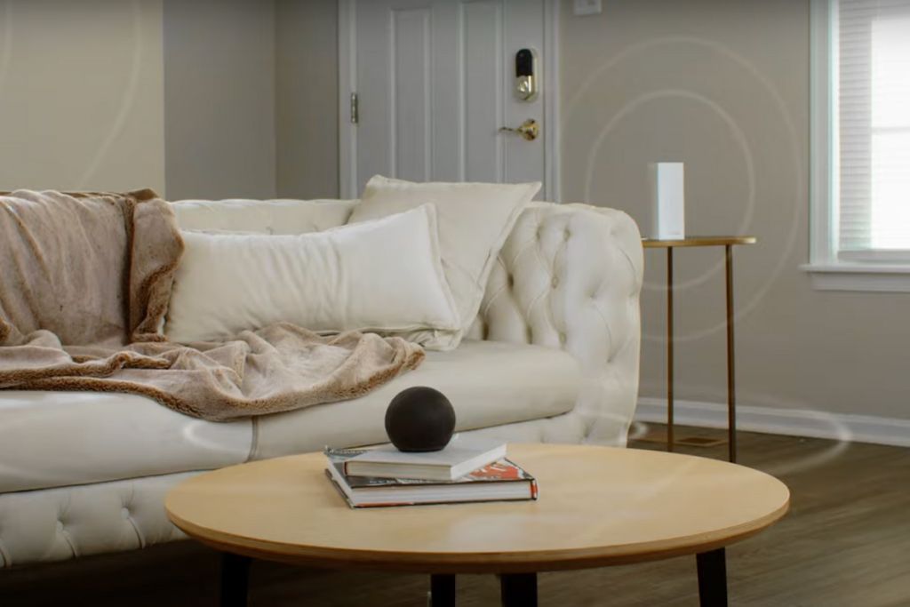 Smart device turned on in living room